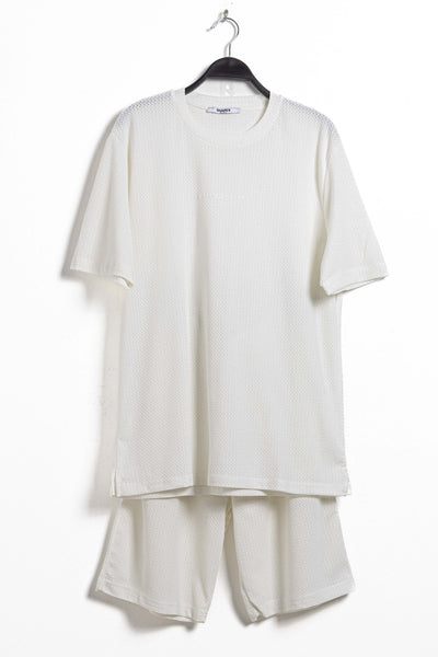 TEXTURED T-SHIRT SET