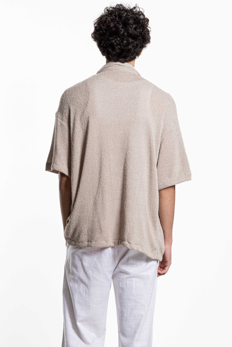 TEXTURED TOWEL-EFFECT SHIRT
