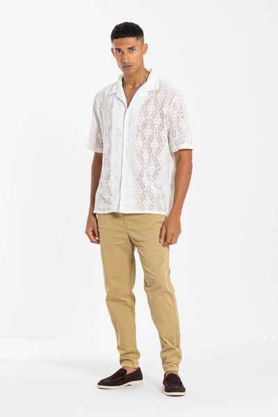 TEXTURED CROCHET SHIRT
