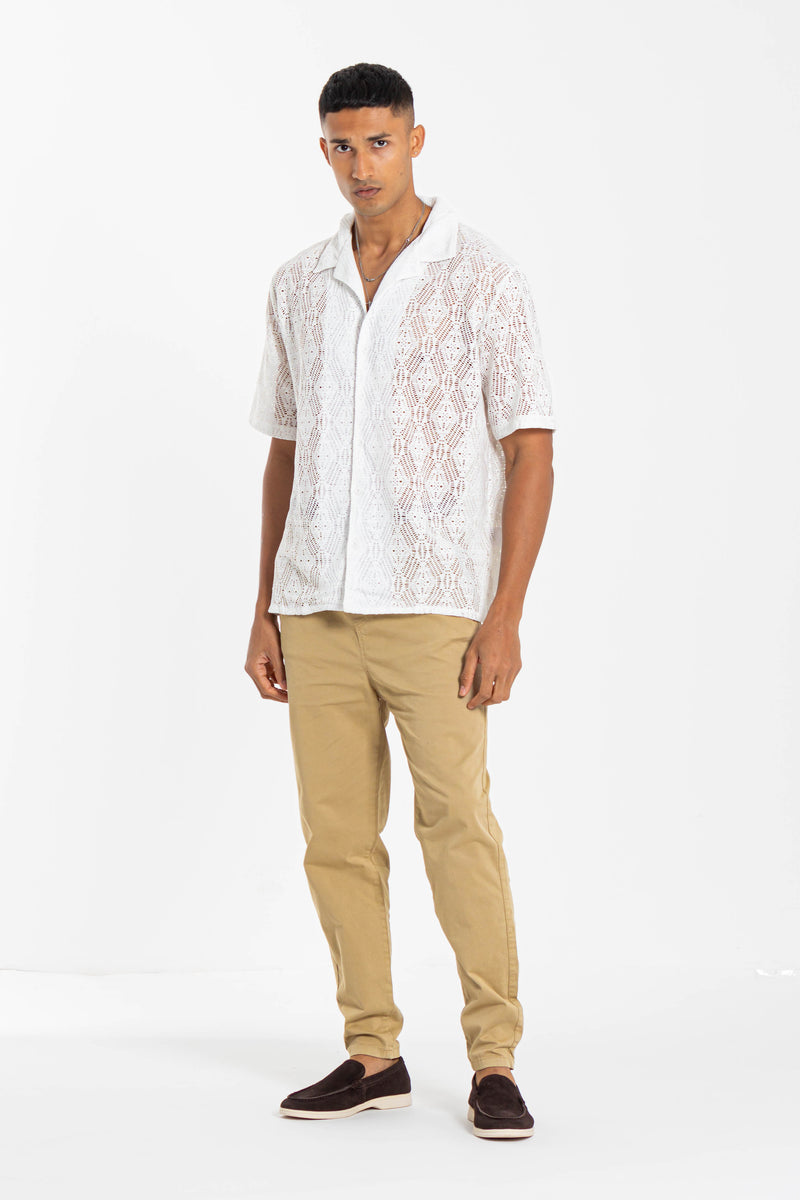 TEXTURED CROCHET SHIRT