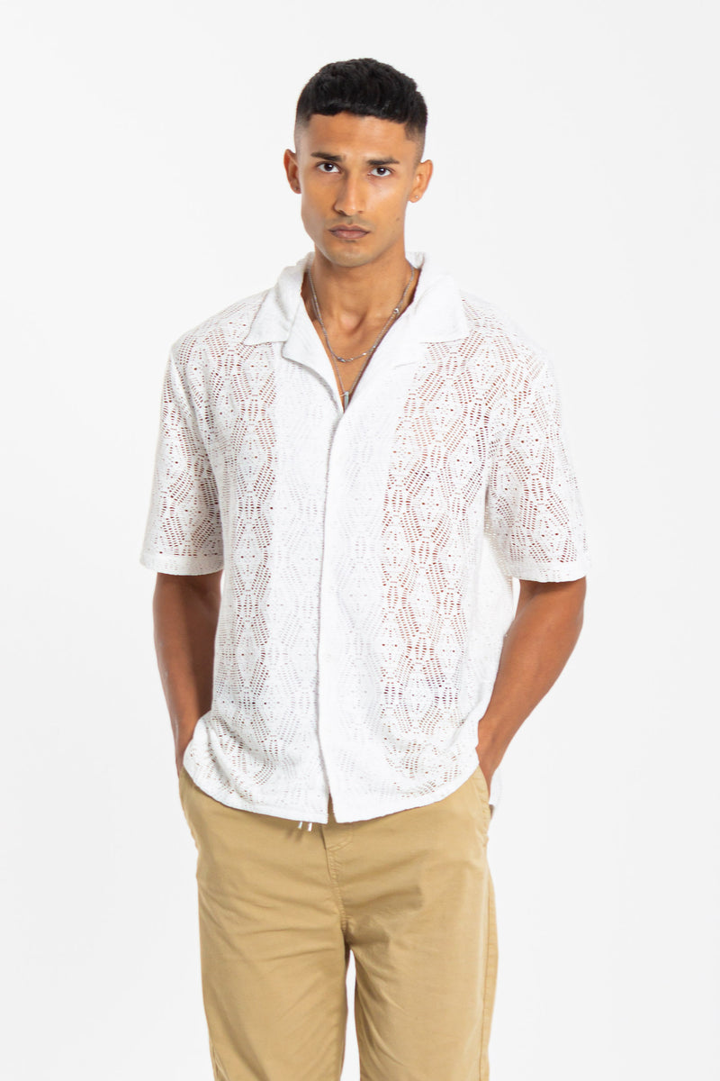 TEXTURED CROCHET SHIRT