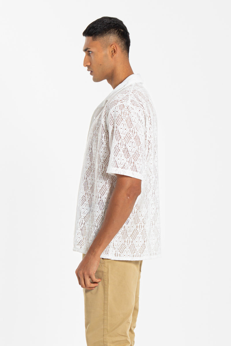 TEXTURED CROCHET SHIRT