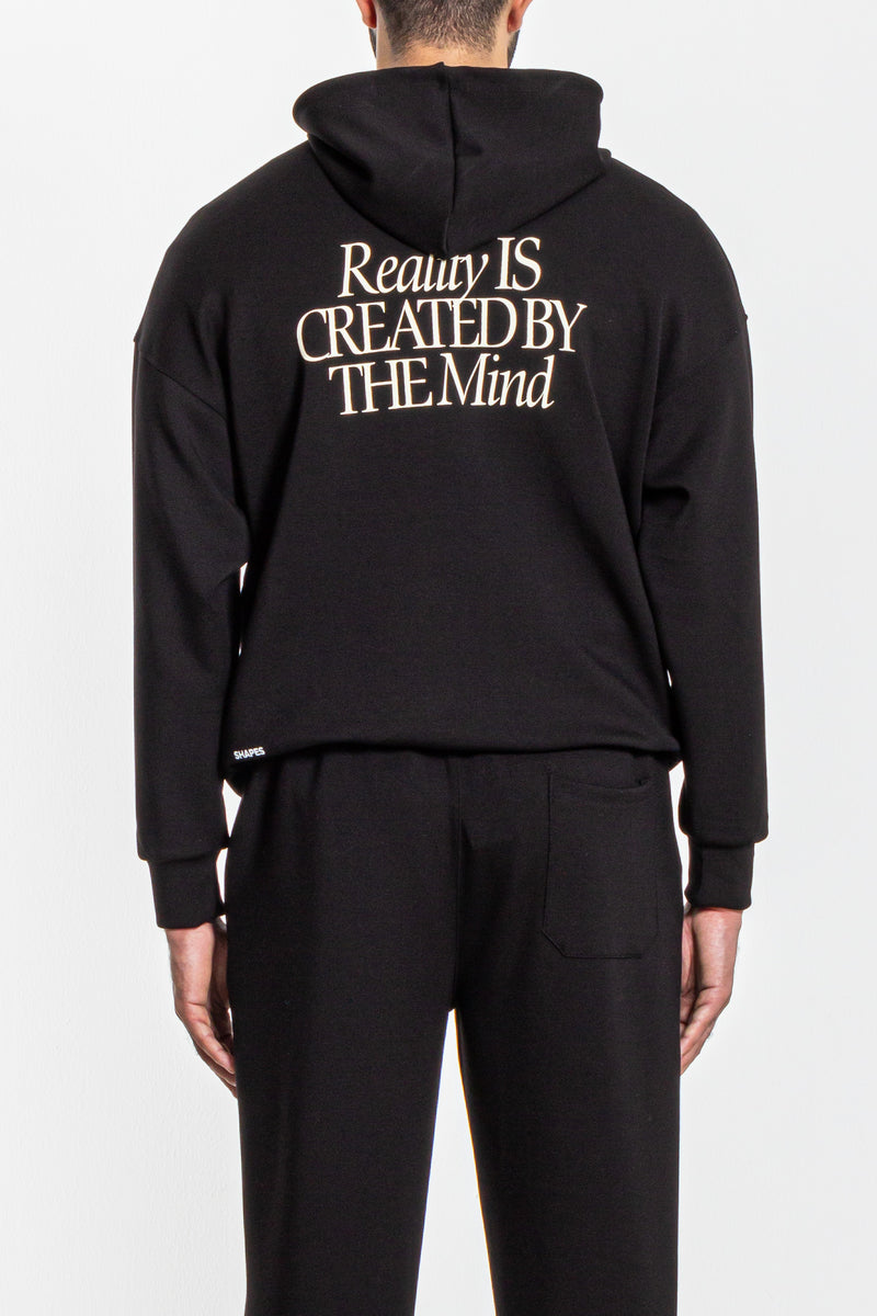 SOFT TOUCH CONTRAST SLOGAN HOODIE