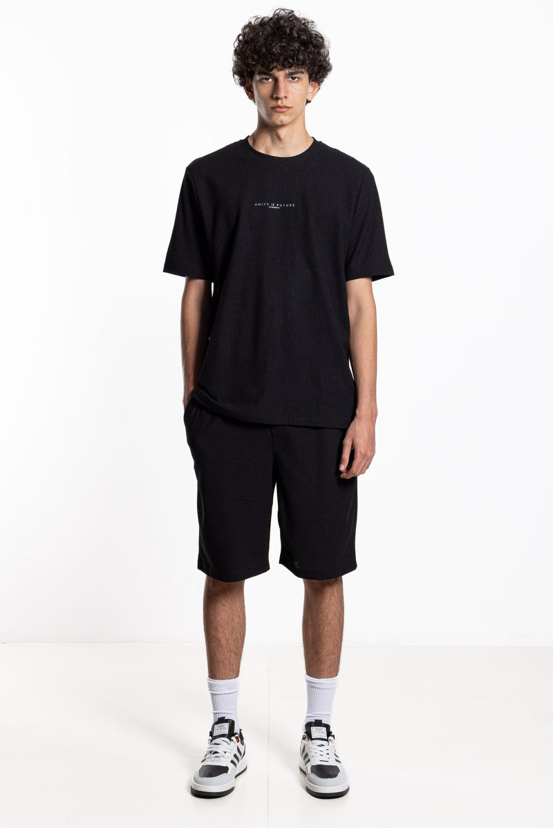 TEXTURED T-SHIRT SET