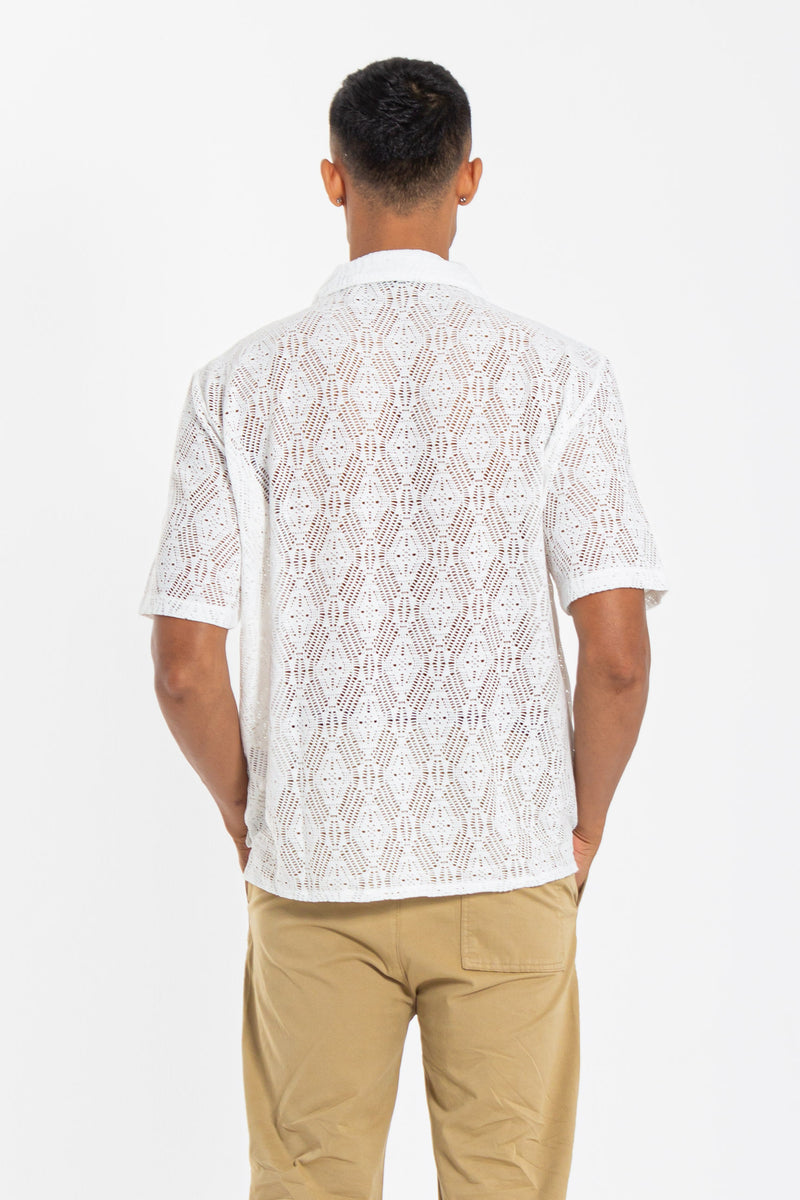 TEXTURED CROCHET SHIRT