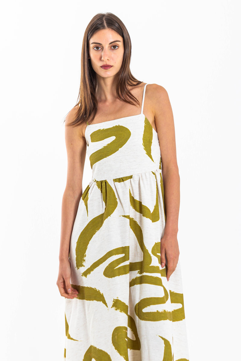 VOLUMINOUS LINEN DRESS