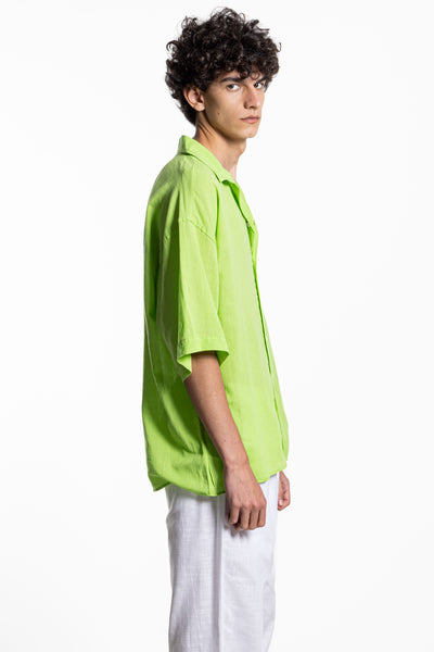 LINEN BLEND OVERSIZED SHIRT