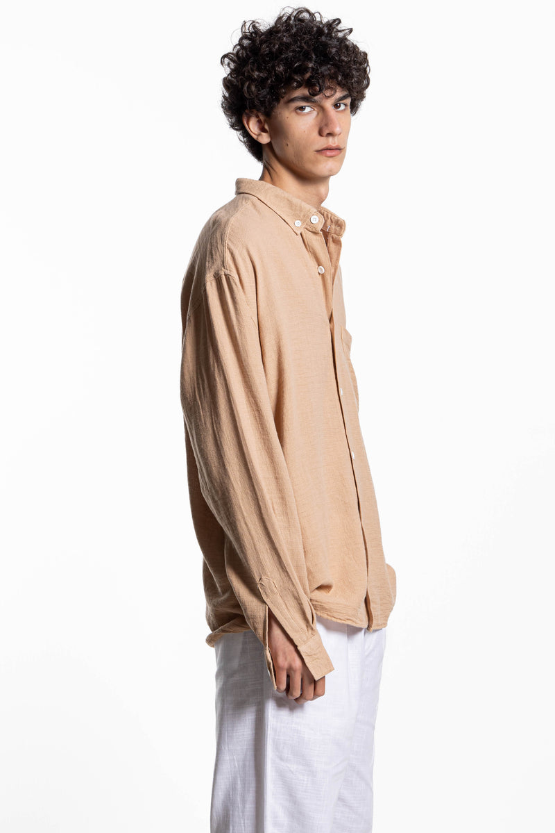 LINEN BLEND OVERSIZED SHIRT