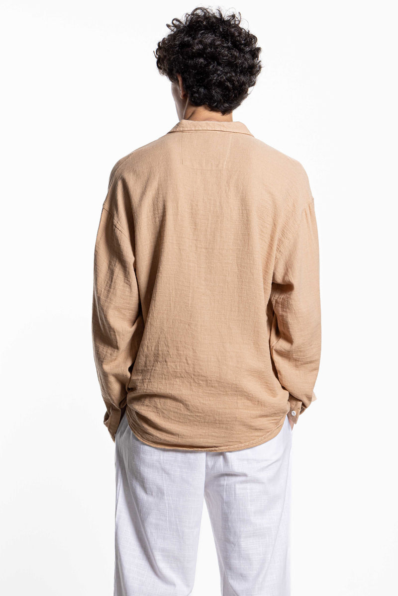 LINEN BLEND OVERSIZED SHIRT