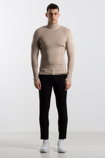 TURTLE NECK KNIT SWEATER