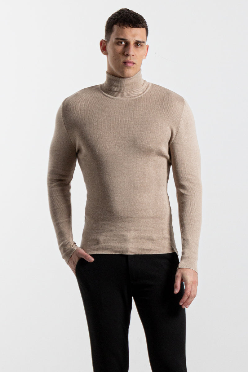 TURTLE NECK KNIT SWEATER