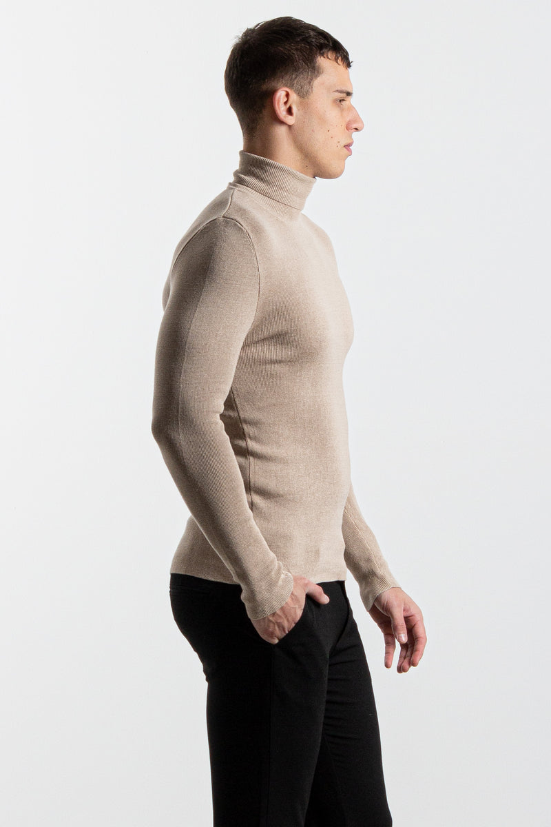 TURTLE NECK KNIT SWEATER