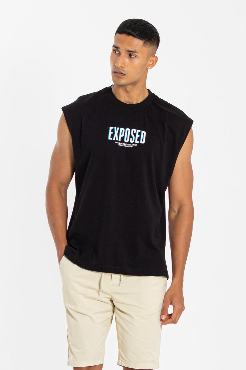 SLOGAN PRINT CUT T-SHIRT