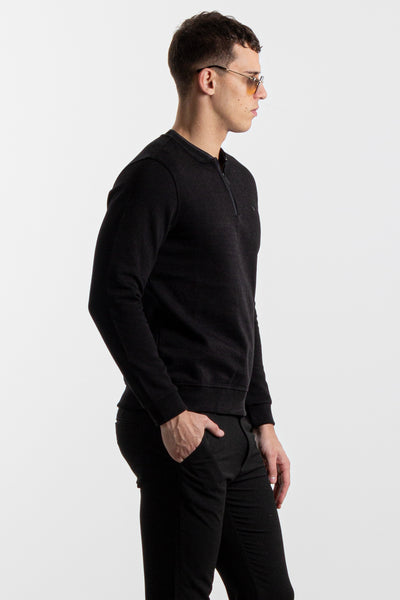 DETAILED SWEATER WITH ZIP