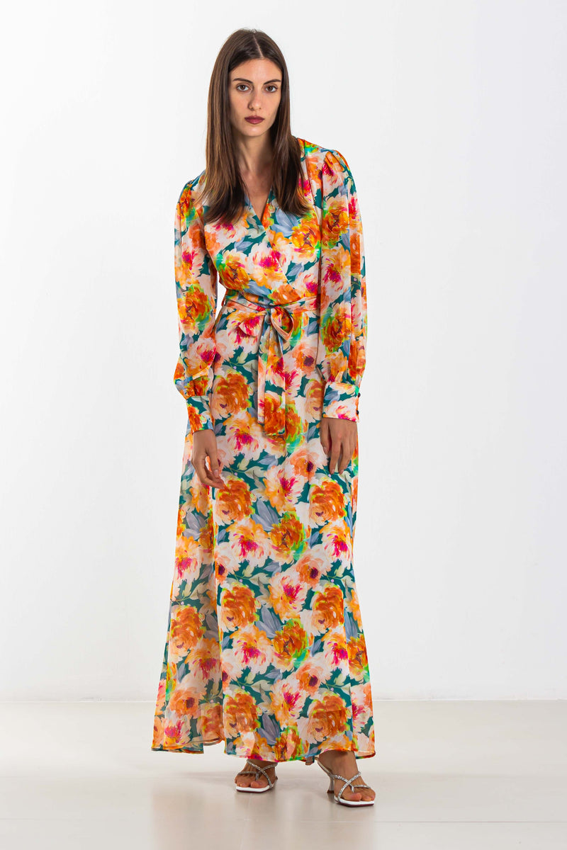 FLORAL PRINTED MAXI DRESS