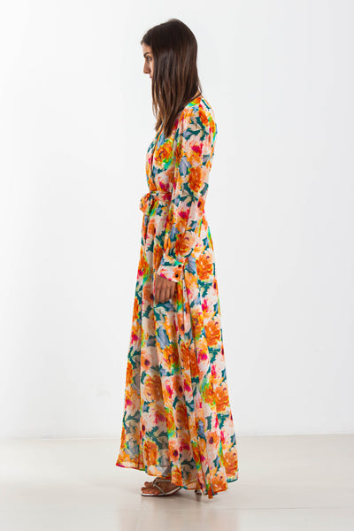 FLORAL PRINTED MAXI DRESS