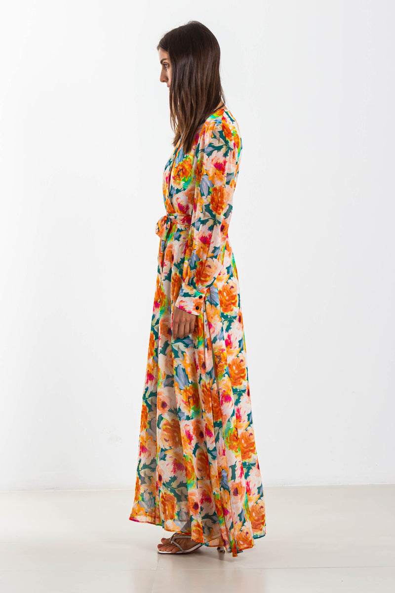 FLORAL PRINTED MAXI DRESS