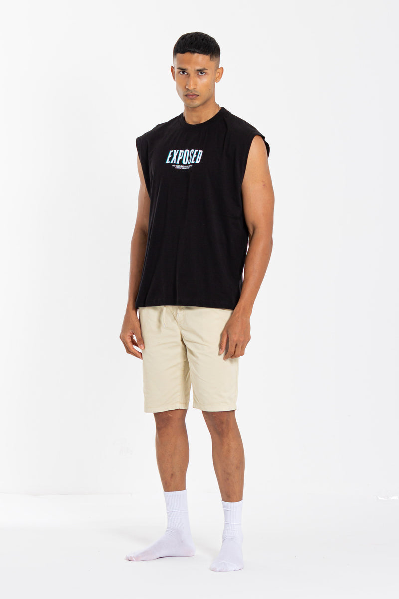 SLOGAN PRINT CUT T-SHIRT