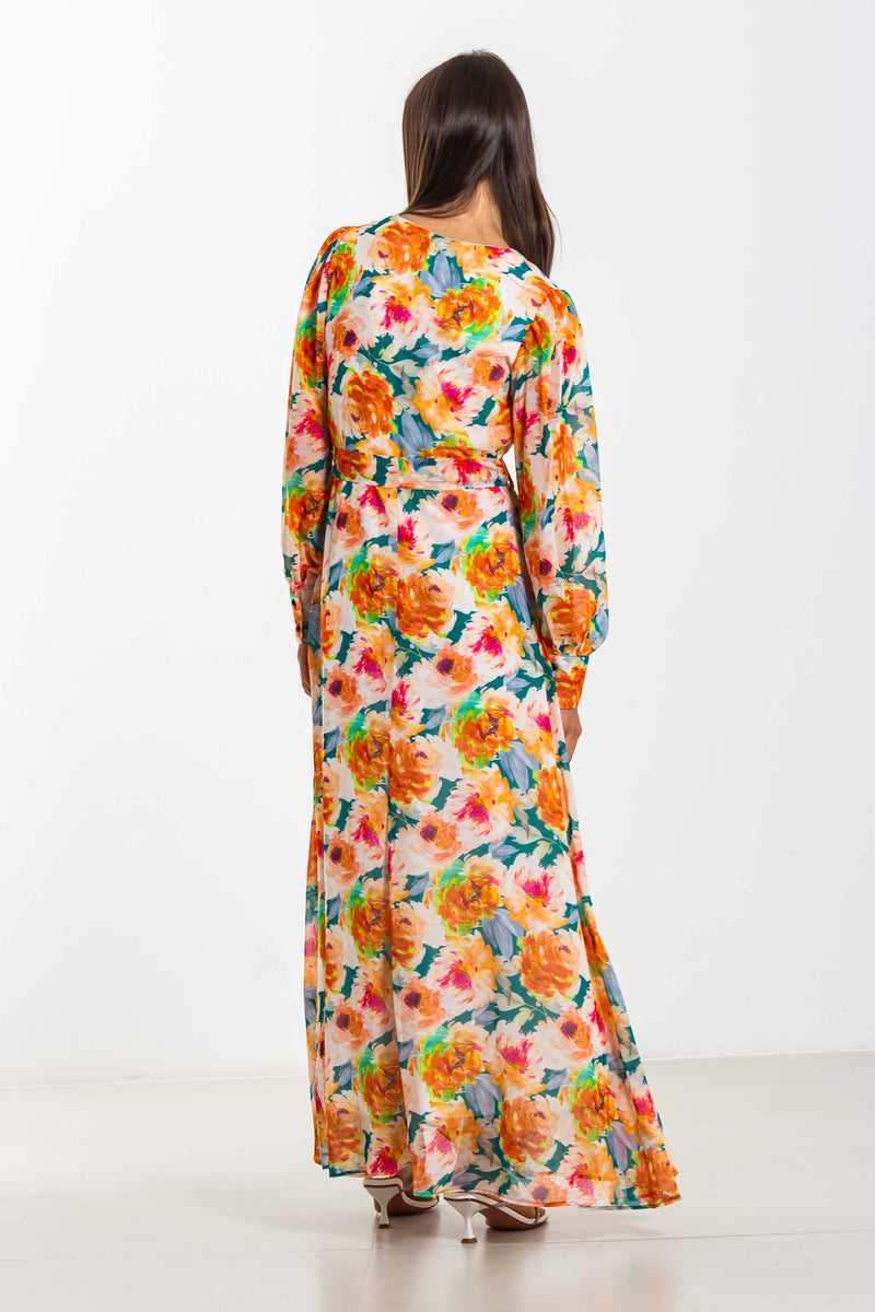 FLORAL PRINTED MAXI DRESS