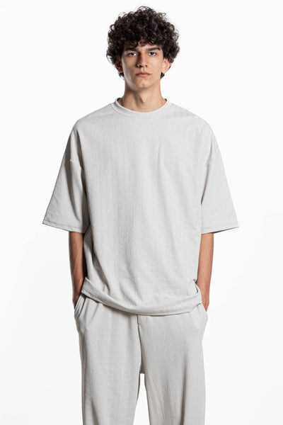 TEXTURED BAGGY T-SHIRT SET