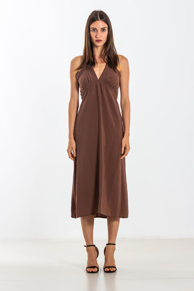 HALTER NECK MIDI DRESS