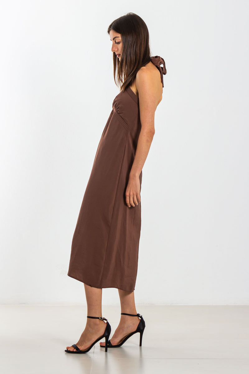 HALTER NECK MIDI DRESS