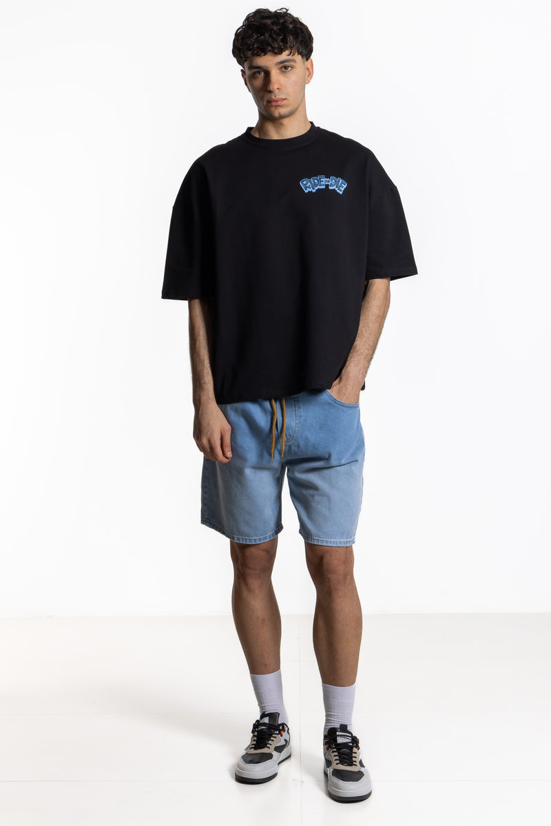 FADED SOFT DENIM SHORTS