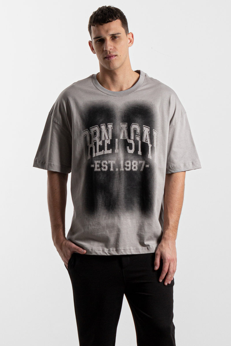 CONTRAST PRINT T-SHIRT
