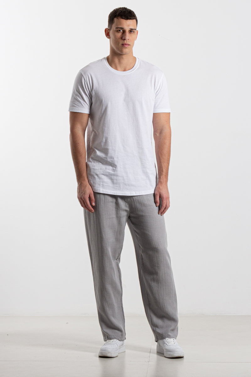 STRAIGHT FIT JOGGER WAIST TROUSERS