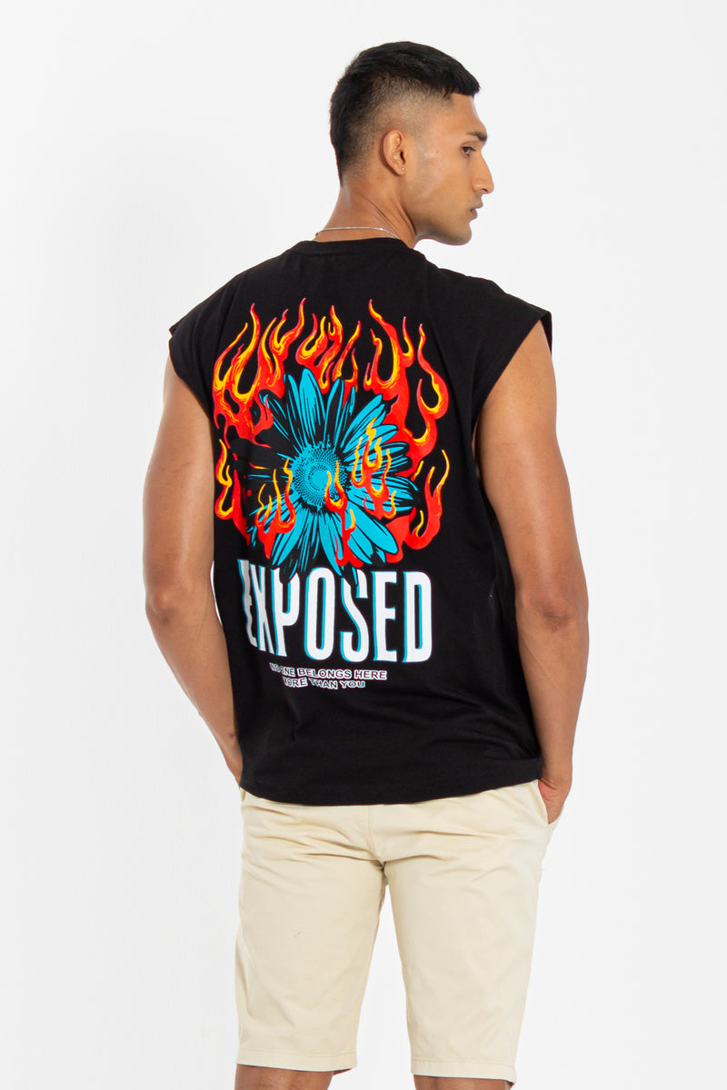 SLOGAN PRINT CUT T-SHIRT