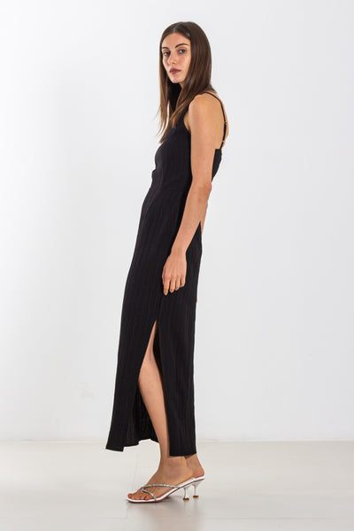 TEXTURED MIDI DRESS