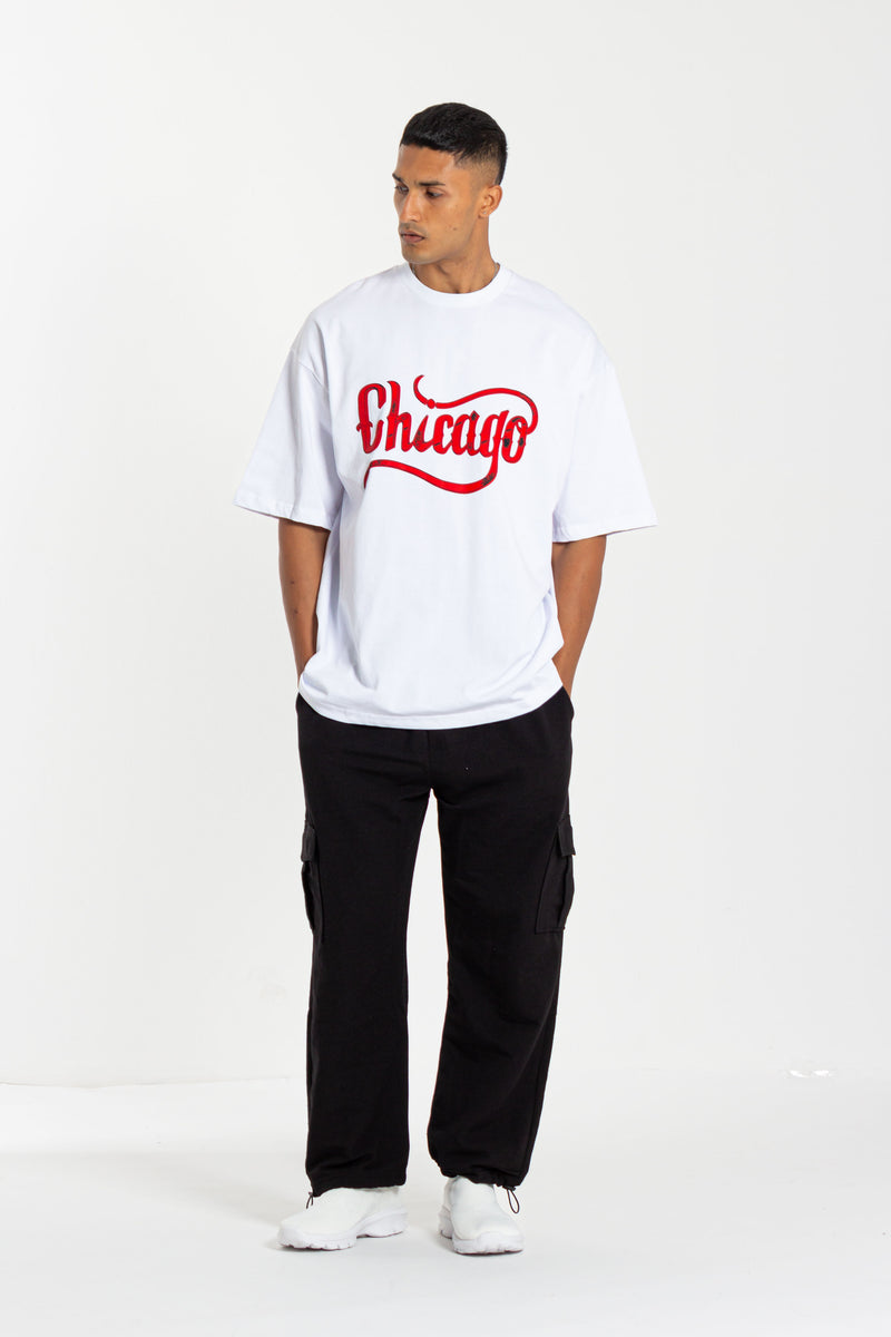 OVERSIZED CONTRAST PRINT T-SHIRT