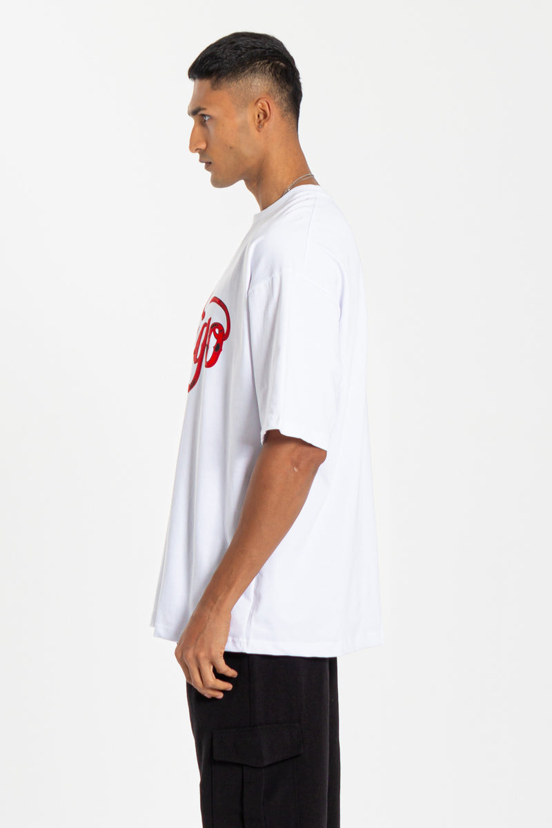 OVERSIZED CONTRAST PRINT T-SHIRT