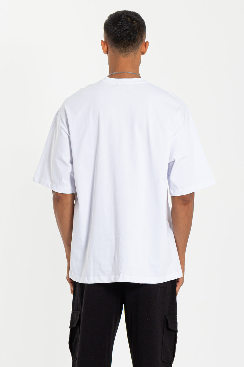OVERSIZED CONTRAST PRINT T-SHIRT