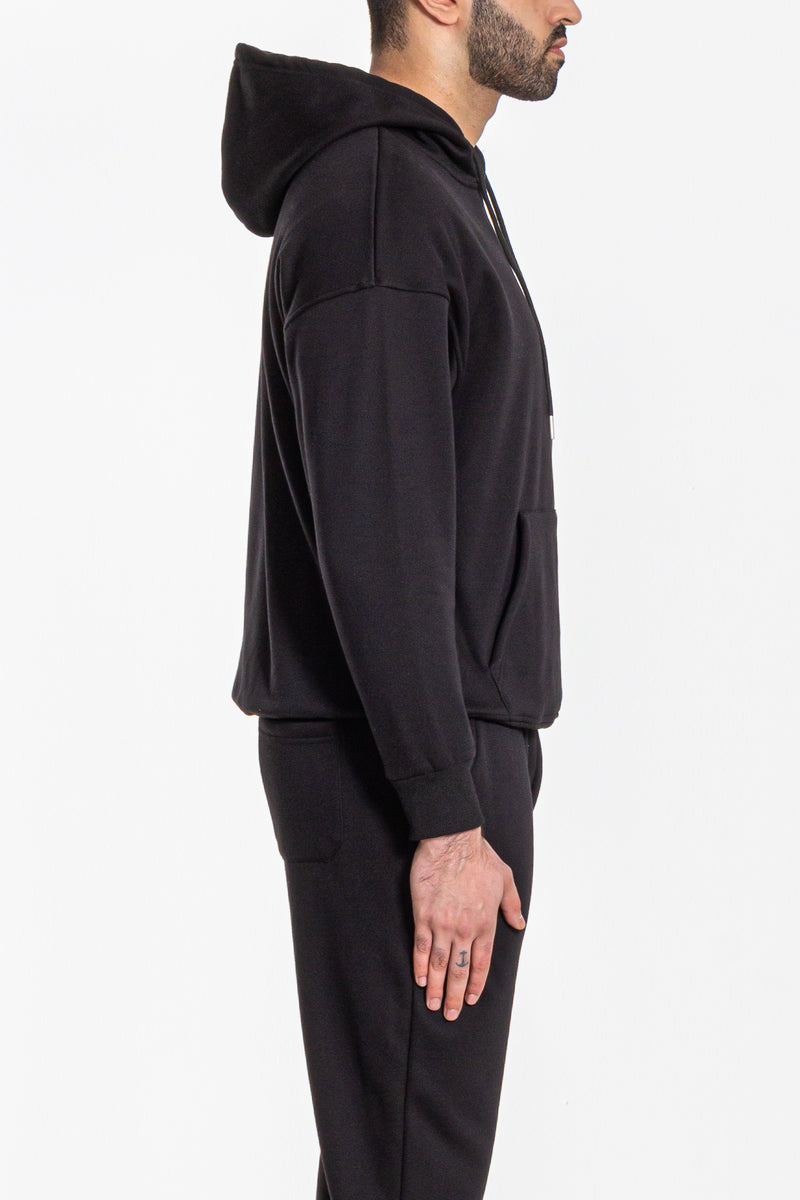 CONTRAST PRINT HEAVYWEIGHT HOODIE