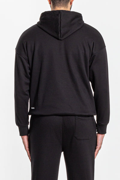 CONTRAST PRINT HEAVYWEIGHT HOODIE