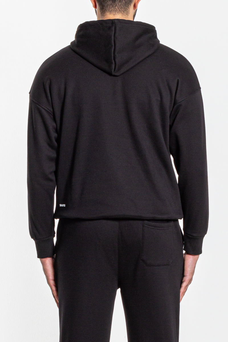 CONTRAST PRINT HEAVYWEIGHT HOODIE