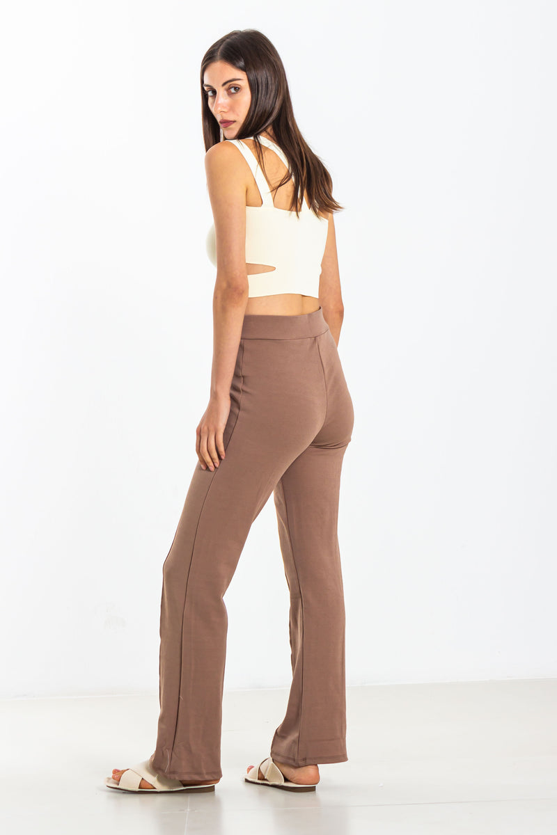 KNIT CROP TOP WITH CUT WORK