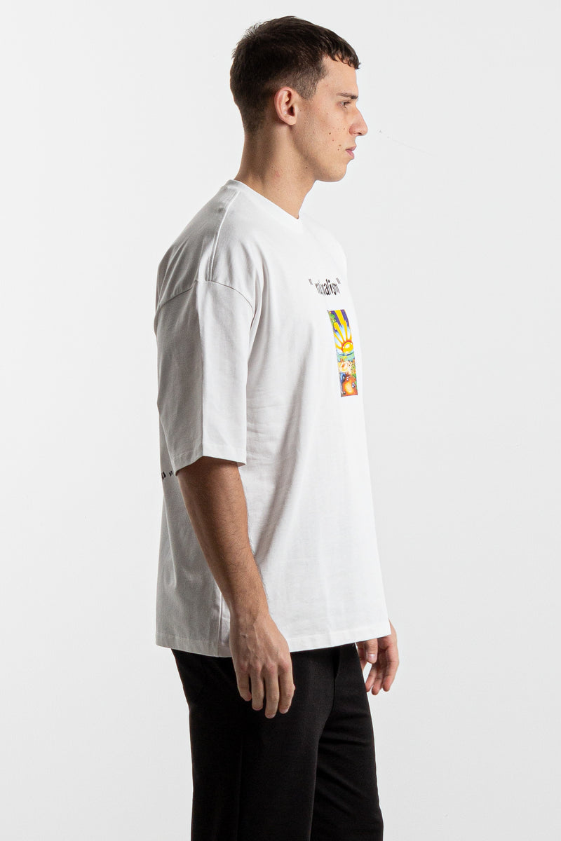 HEAVYWEIGHT T-SHIRT WITH CONTRAST PRINT
