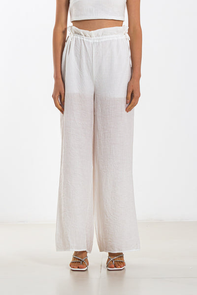 JOGGER WAIST LINEN TROUSERS