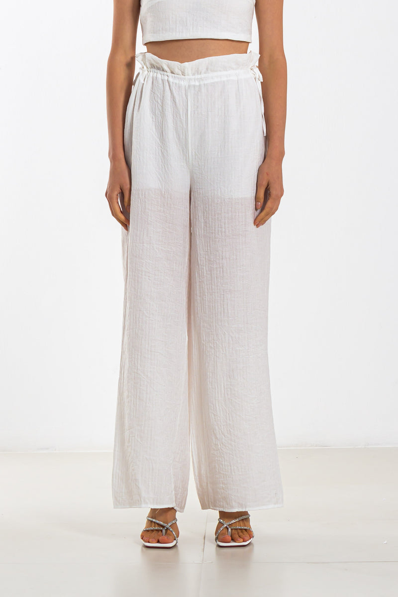 JOGGER WAIST LINEN TROUSERS