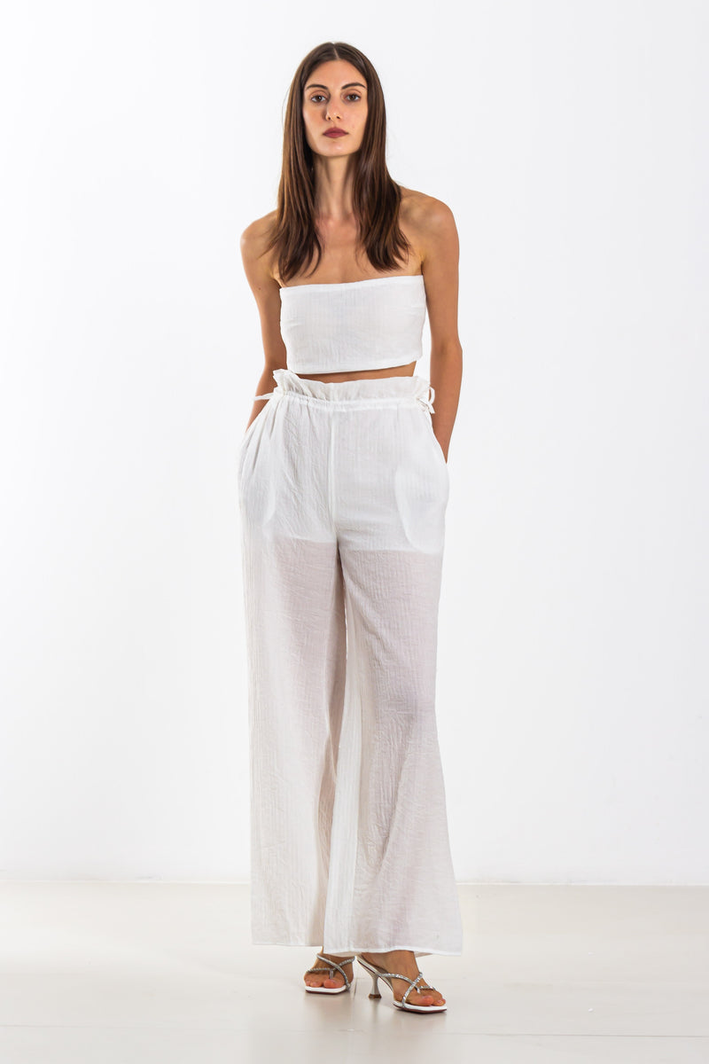 JOGGER WAIST LINEN TROUSERS