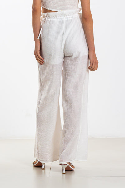 JOGGER WAIST LINEN TROUSERS