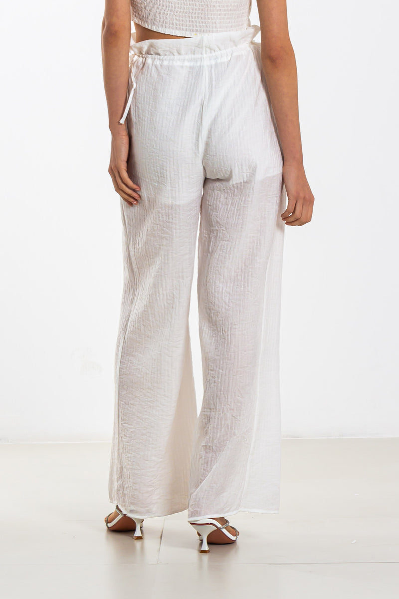 JOGGER WAIST LINEN TROUSERS