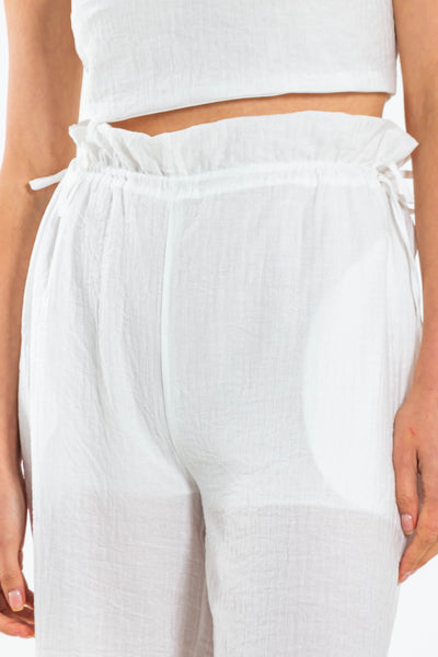 JOGGER WAIST LINEN TROUSERS