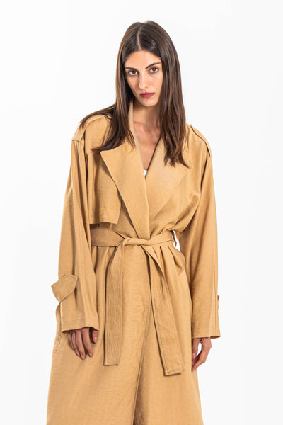FLOWING BELTED TRENCH COAT