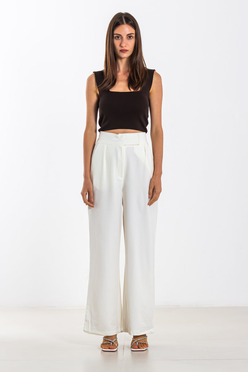 WIDE LEG JOGGER WAIST TROUSERS
