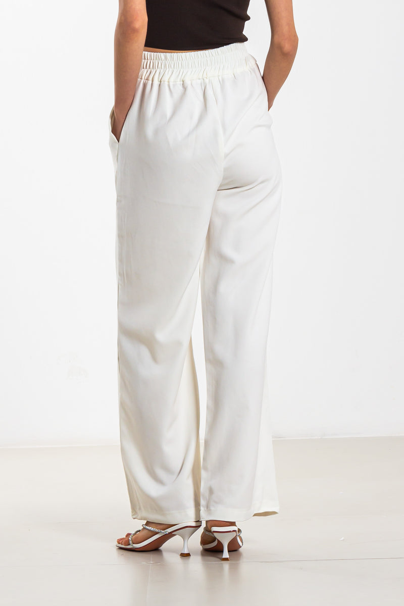 WIDE LEG JOGGER WAIST TROUSERS