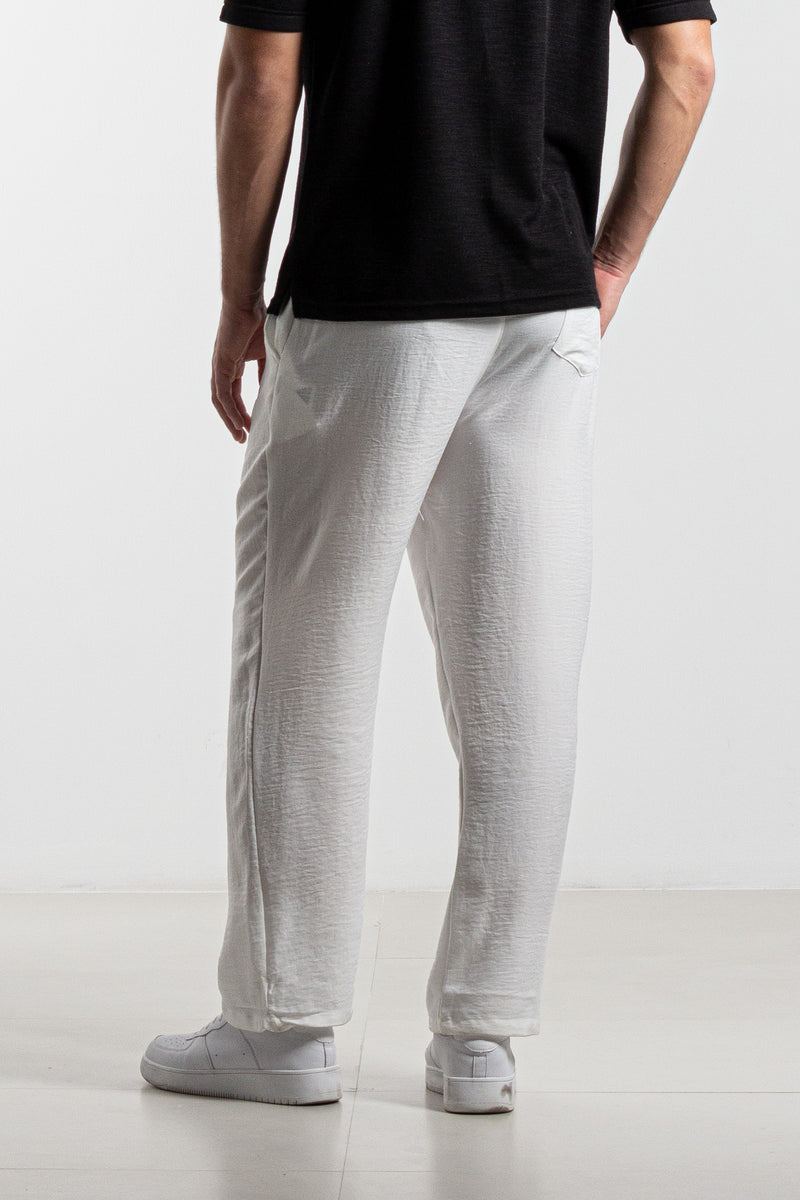 LIGHTWEIGHT LINEN BLEND TROUSERS