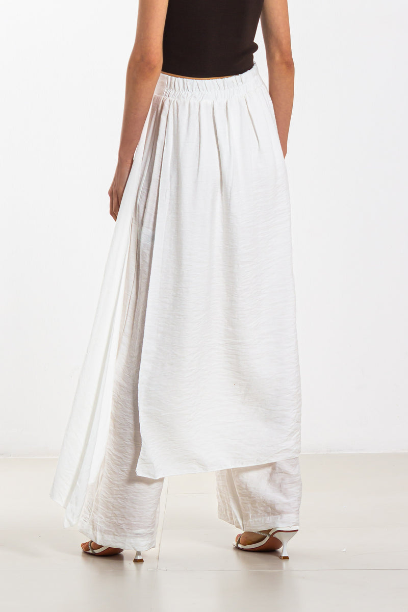 FLOWY LINEN BLEND TROUSERS